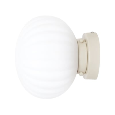 Applique murale beige et Globe verre opale Flot MILLUMINE