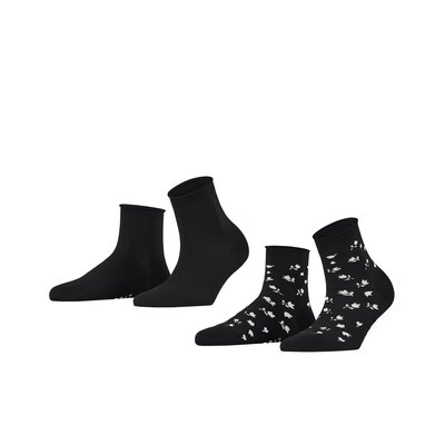 Chaussettes courtes Mini Flower 2-Pack Coton (biologique) Opaque ESPRIT