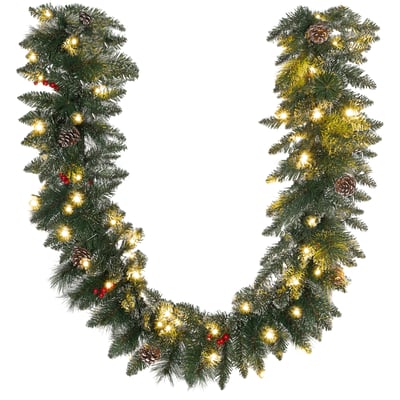 Guirlande de Noël Plastique Vert HOMCOM