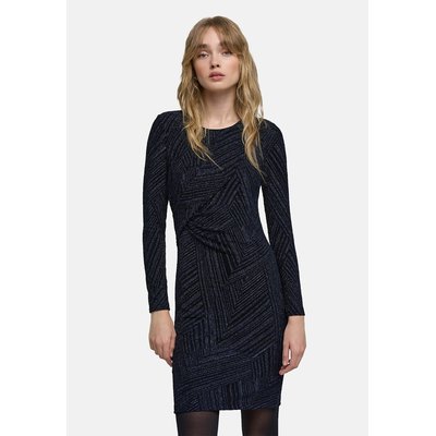 Robe maille métallisée drapée IKKS