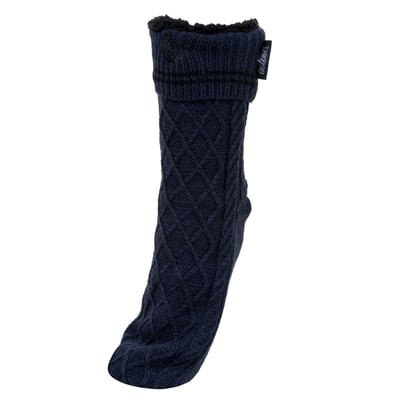 Chaussettes d'intérieur maille torsadée, picots antidérapants ISOTONER