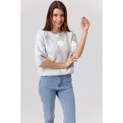 Pull doux à détails fleuris CYRIELLE ARTLOVE