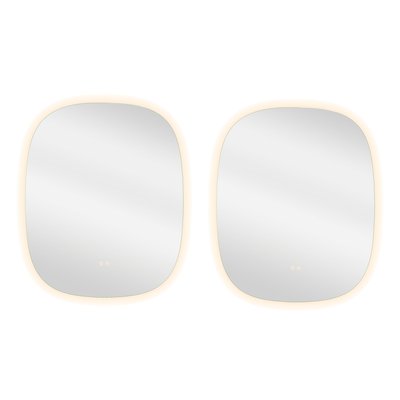 Lot de 2 miroirs lumineux LED anti-buée, MODERN SENSEA