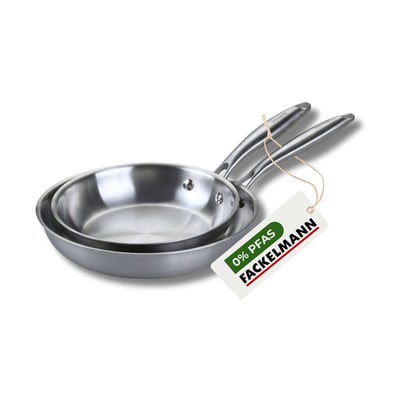 Set de 2 poêles de cuisson 20/26 cm en inox sans PFAS VITA3 FACKELMANN