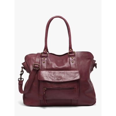 Sac porté épaule A4 Cow cuir BASILIC PEPPER