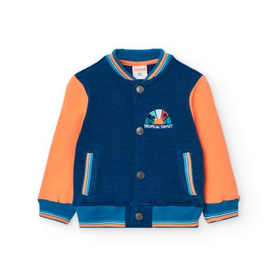 Blouson avec manches contrastantes et boutons pression BOBOLI