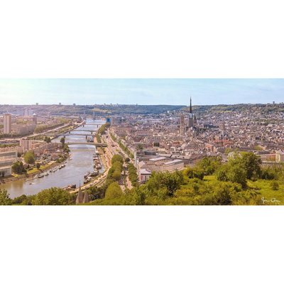 Tableau Sur Verre Synthétique Panorama Rouen CONTEMPORAIN URBAIN CEANOTHE