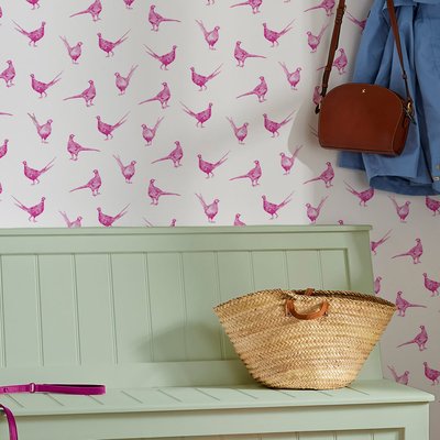 Papier peint oiseaux Parade de faisans glamour JOULES