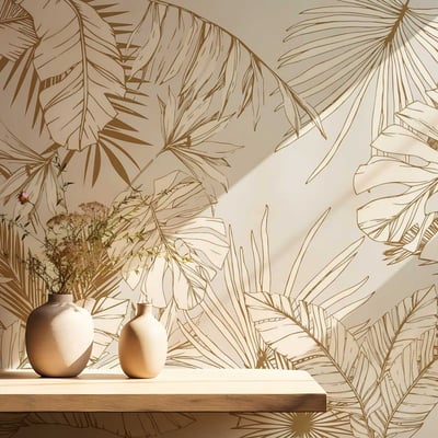 Papier peint coco beige HEXOA
