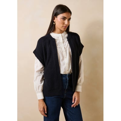 Gilet manches courtes col rond LA FEE MARABOUTEE