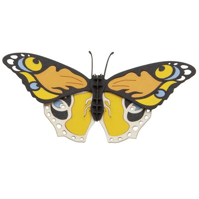 Maquette 3D en papier Papillon coloré FRIDOLIN