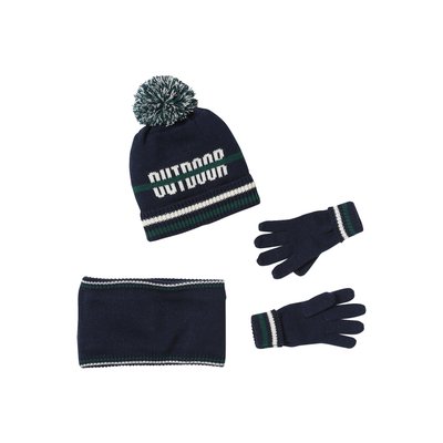 Ensemble bonnet + snood + gants Garçon VERTBAUDET