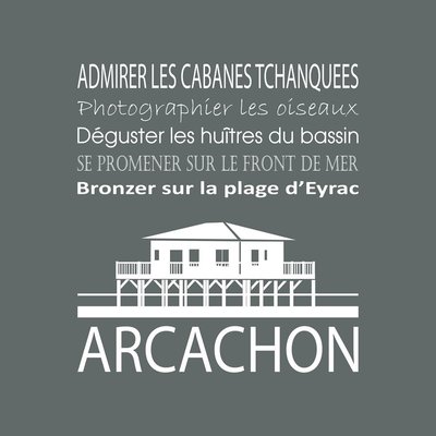 Tableau Mural Arcachon ILLUSTRATION CEANOTHE