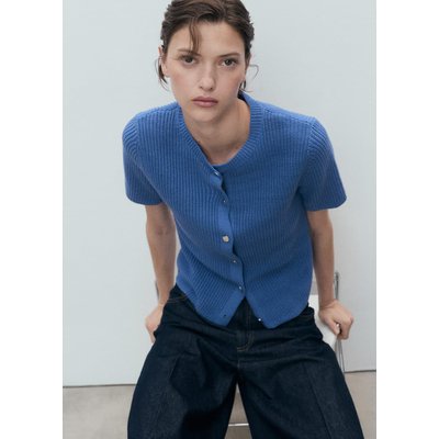Short-sleeved knitted cardigan MANGO