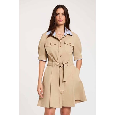 Robe courte col à revers MORGAN
