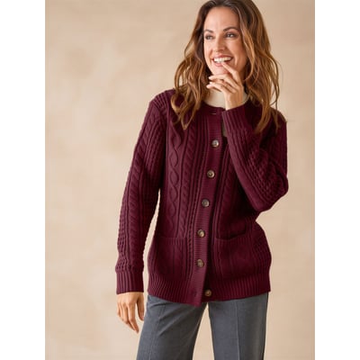 Cardigan maille torsadée DAXON