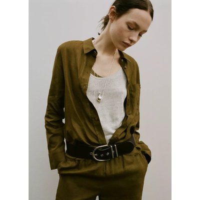 Chemise lin poche MANGO