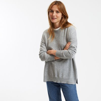 Pull cachemire col rond fine maille volume ample LA REDOUTE COLLECTIONS