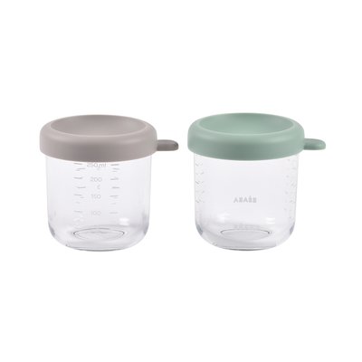 Lot de 2 portions repas en verre 250 ml BEABA