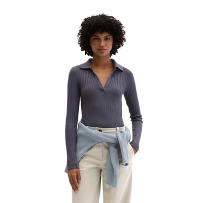 Polo à côtes slim avec TENCEL™ Modal MARC O'POLO