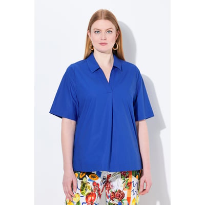 Blouse à manches courtes. Col polo à pli ULLA POPKEN