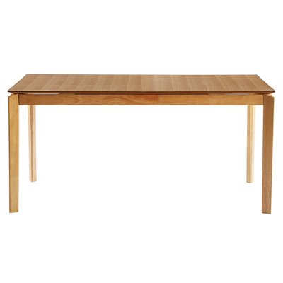 Table extensible rallonges intégrées rectangulaire en bois clair frêne L160-210 cm BONAVISTA MILIBOO