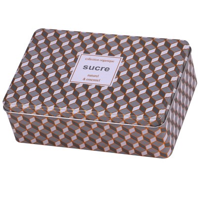 Boîte à sucre morceaux en métal 20x13x7cm WADIGA