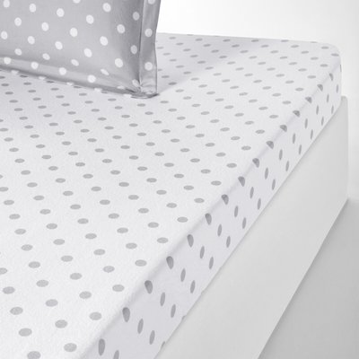 Drap housse flanelle imprimé pois, Clarisse LA REDOUTE INTERIEURS