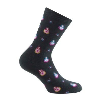 Mi-chaussettes Femme fantaisie jersey Poupées russes Coton KINDY
