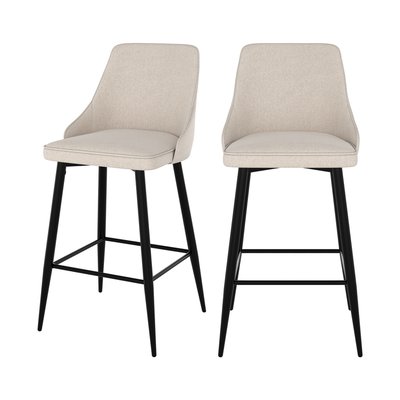 Lot de 2 chaises pour îlot central 66,5 cm en tissu - PIPO RENDEZ-VOUS DÉCO
