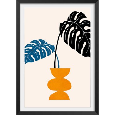 Affiche graphique ""plante en pot"" HEXOA
