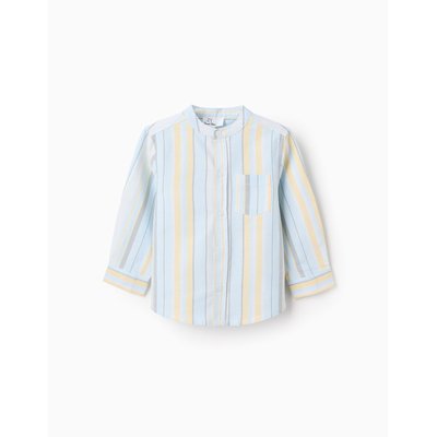 Chemise à Col Mao à Rayures ZIPPY