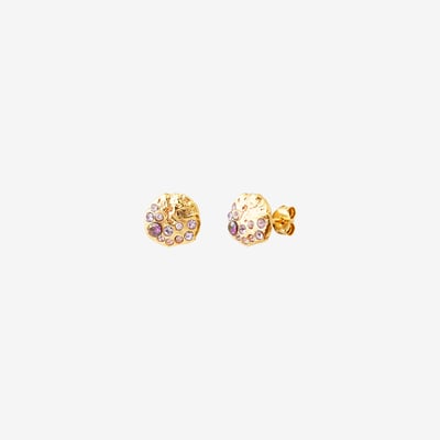 Boucles d'oreilles  dorées - seven rose opale CAROLINE NAJMAN