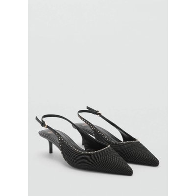 Chaussures talon kitten heel fibre naturelle MANGO