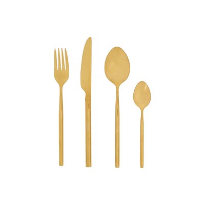 16-Piece Gold Stainless Steel Cutlery Set SO'HOME
