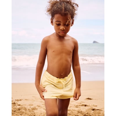 Short de maillot de bain à motif vichy gaufré VITABAYIZ UNDIZ