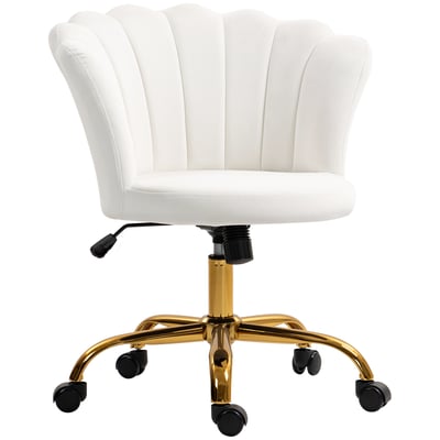 Chaise de bureau Velours (100% polyester) HOMCOM