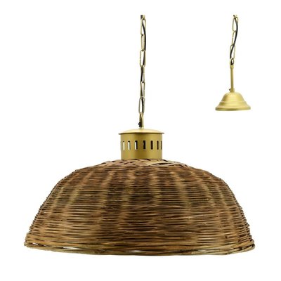 Suspension en bambou teinté et métal doré Diamètre 70 cm AUBRY GASPARD