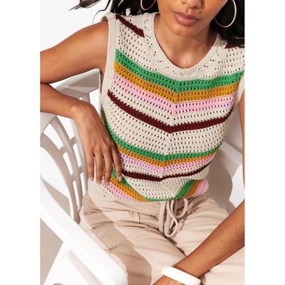 Pull sans manches en crochet PROMOD