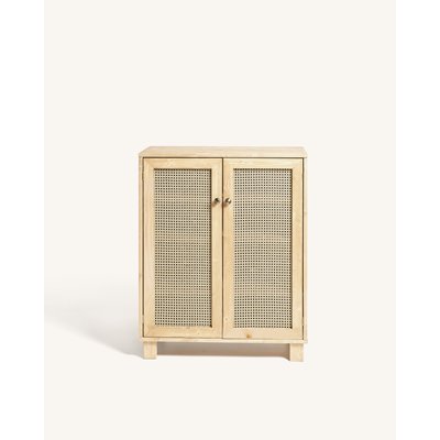 Meuble à chaussures en bois avec portes en rotin - HAYDÉ HANNUN