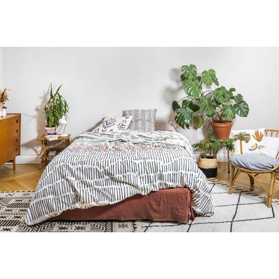 Parure imprimée housse de couette + taie(s) en coton, Ethnic C DESIGN HOME TEXTILE