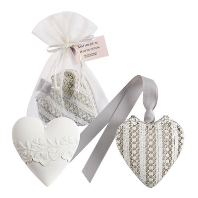 Boîte Cœur et décor parfumé - Fleur de Coton MATHILDE M