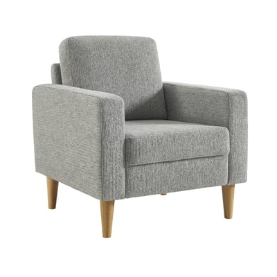 Fauteuil bois d'hévéa et tissu chenille  BJORN SWEEEK