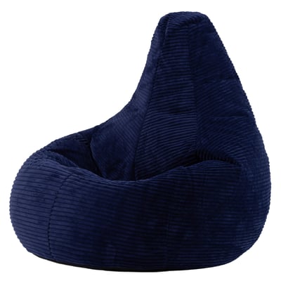 Pouf à dossier haut velours côtelé Oeko-Tex® - DALTON ICON