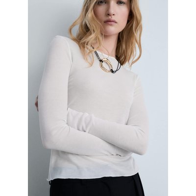 Top maille côtelée fine MANGO