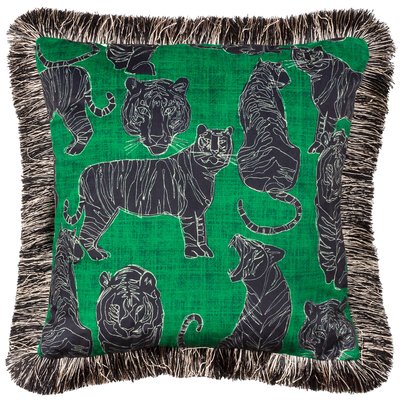 Wildcat Velvet Fringed Cushion FURN.