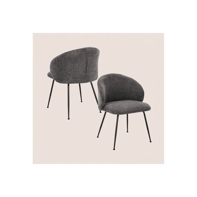 Chaises design de salle à manger en tissu chenille (lot de 2) - LOU HELLIN, DEPUIS 1862