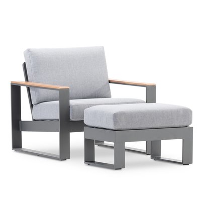 Fauteuil et repose-pied, lot de 2, MANHATTAN DEFORA HOME