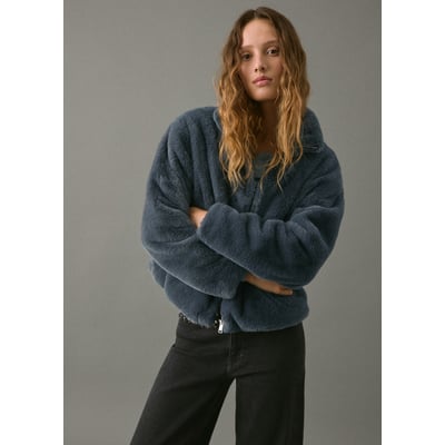 Manteau effet peluche MANGO TEEN