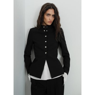 Veste à col officier boutons bijoux MANGO